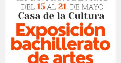 Exposición de Alumnos Bachillerato de Artes en Casa de la Cultura cartel exposición
