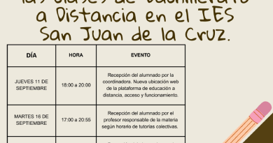 RECEPCIÓN DE ALUMNOS BACHILLERATO A DISTANCIA