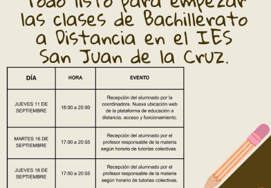 RECEPCIÓN DE ALUMNOS BACHILLERATO A DISTANCIA