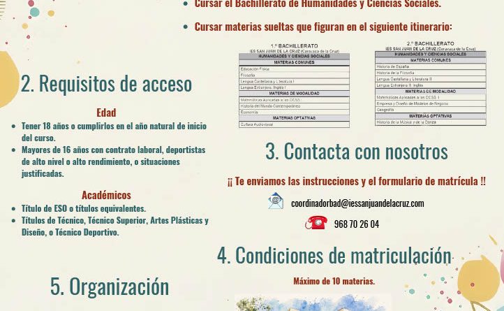 Información Bachillerato a Distancia